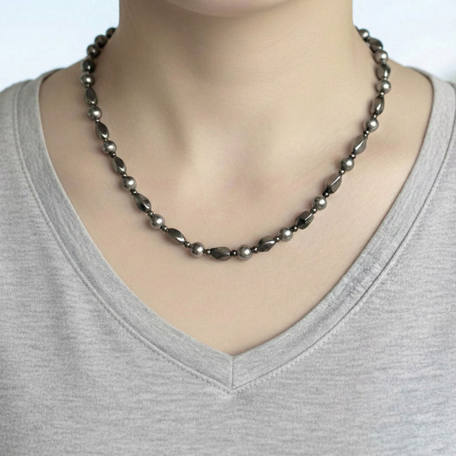 에너지 스톤 테라헤르츠 목걸이 네오디뮴 흑자석 목걸이