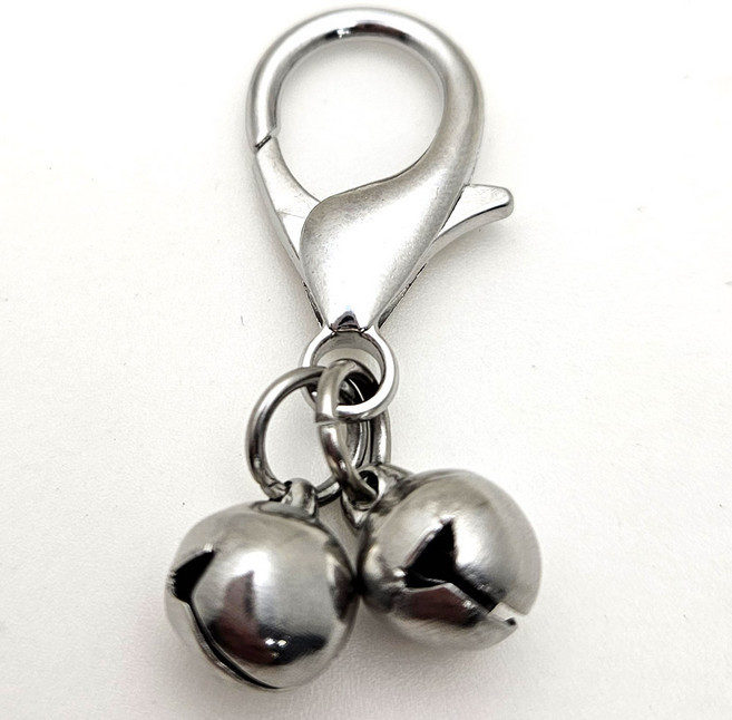 탈부착 써지컬방울 강아지 고양이 녹슬지않는 방울, 1개, 실버