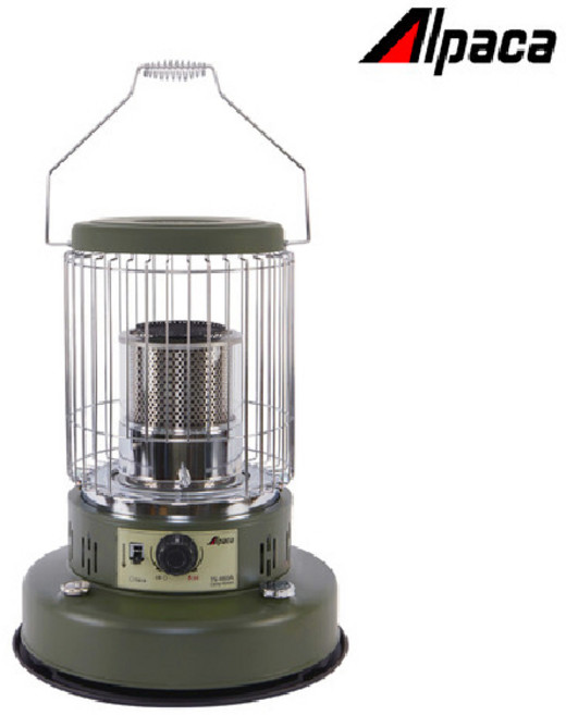 알파카 캠핑 기름 난로 APC-J460CW 카키 등유 히터 심지 석유, 1개, 단품없음