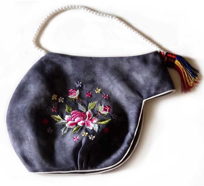 [예가한복]조바위 GA2-11 -먹색꽃수