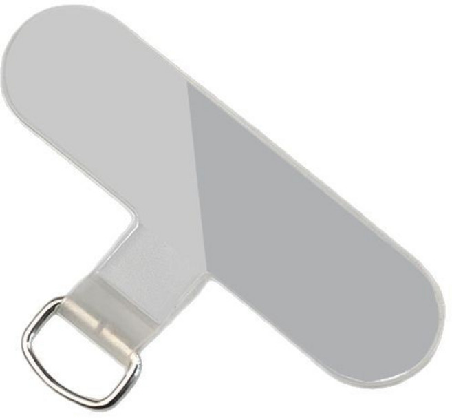 핸드폰 핸드 스트랩 고리 코튼 태그홀더 키링 연결형, 5개, 투명