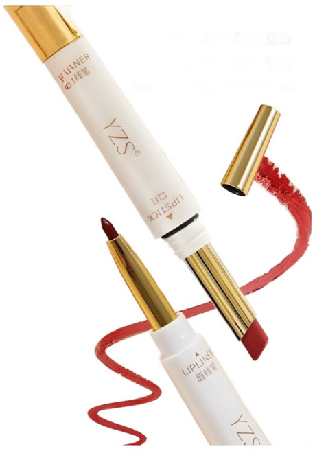 1/1+1컵에 묻지 않는 듀얼 헤드 립스틱 립라이너 잘묻어나지않는잘안지워지는립스틱추천 지속모이스처라이저레이디립메이크업도구/쉽게 색이 지워지지 않음/편안한 사용감/4 colors, [2+1]시나몬 밀크티 × 3개, 3개