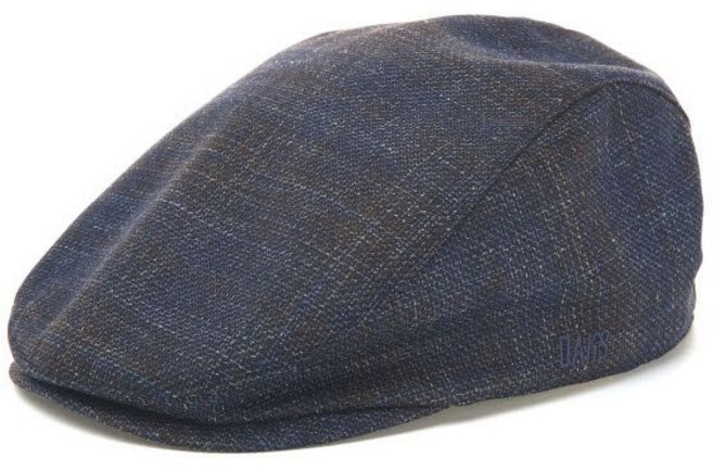 백화점 닥스 DAKS 맨 정품 네이비 울실크린넨혼방 체크 헌팅캡(DMHE6E001N2) 선물용
