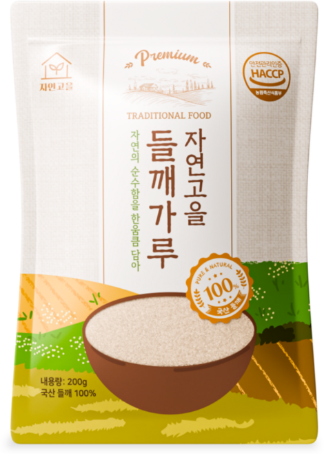 [국산 100%] 자연고을 국내산 껍질벗긴 탈피 들깨가루, 1개, 200g