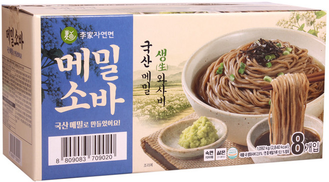 이가자연면 메밀소바, 136.5g, 8개