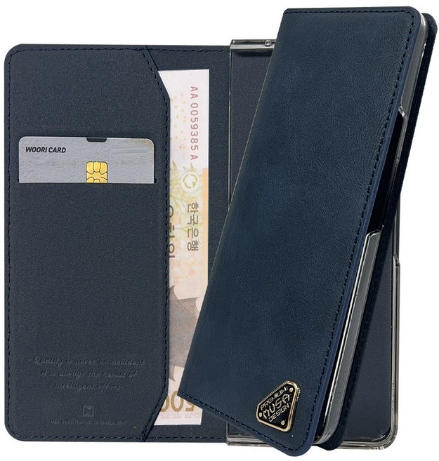 갤럭시Z폴드2 러번 카드 수납 가죽 플립 케이스