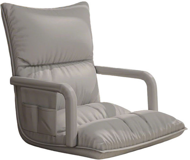 가정용 각도조절 등받이 좌식의자 원룸 기숙사 1인용 소파 팔걸이 의자 YSQ, 1개, 그레이