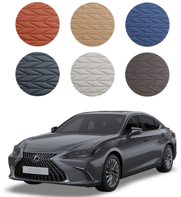렉서스 ES300 플로어 매트 모노륨 가죽 카매트 실리콘 발판 확장형, 5세대, 1+2열, 새들브라운