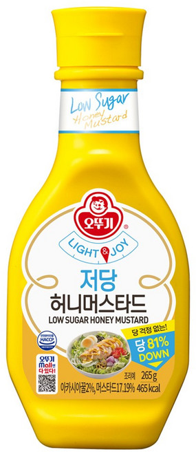 오뚜기 LIGHT 앤 JOY 저당 허니머스타드, 265g, 1개