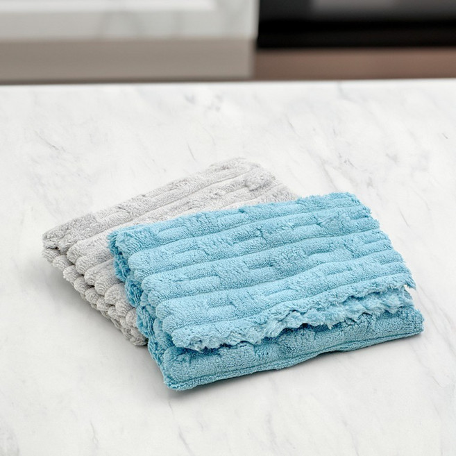 2P 세트 다용도 극세사 타올 주방 애견 세차_2026FW-TR2, 1개, 극세사타올-그린