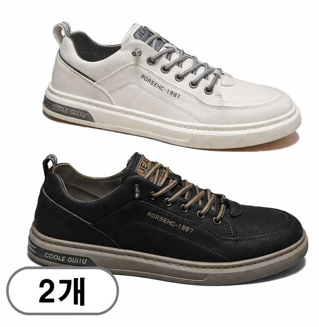 차쿠 1+1(2세트) 남성 캐주얼 운동화 중년 아저씨 신발 스판신발끈 깔끔한 운동화 패션신발 아빠신발