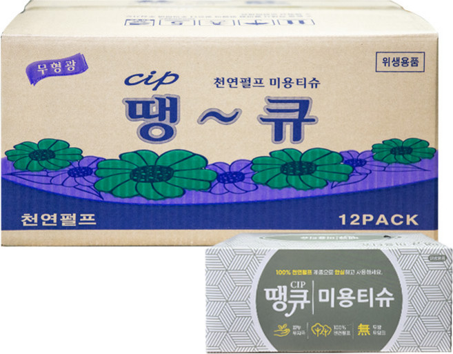 땡큐 미용티슈, 12개, 200개입