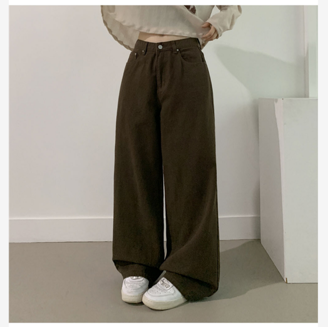 부기샵 숏&롱 히든밴딩 에코 하이웨스트 6컬러 코튼 와이드 팬츠