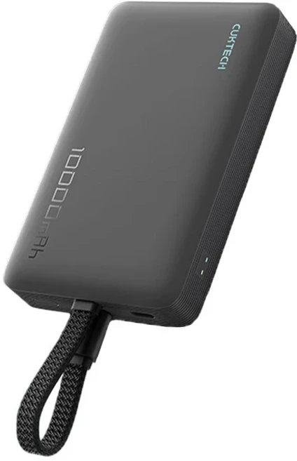 CUKTECH 마그네틱 파워 뱅크 CP12 10000mAh 내장 케이블 WPB100L 7.5W 무선 충전 휴대용 호환 15 16 프로, 01 회색