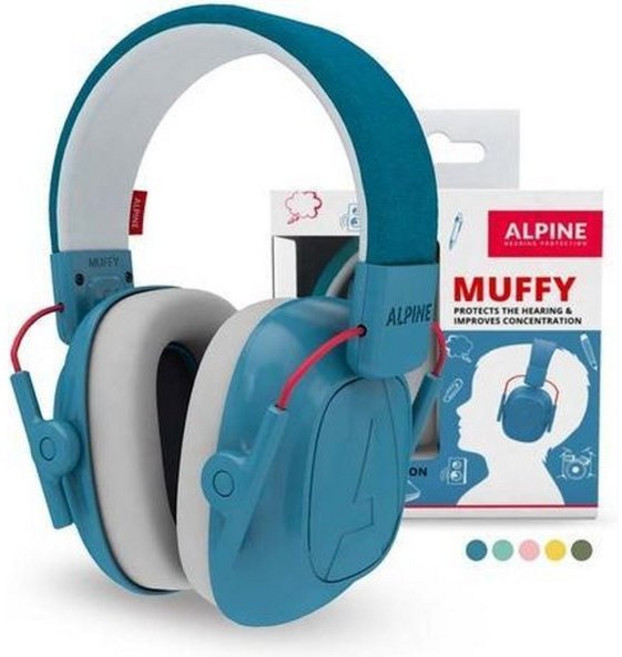 ALPINE MUFFY 兒童保護耳罩 25dB 降噪 專為兒童設計, 藍, 1個