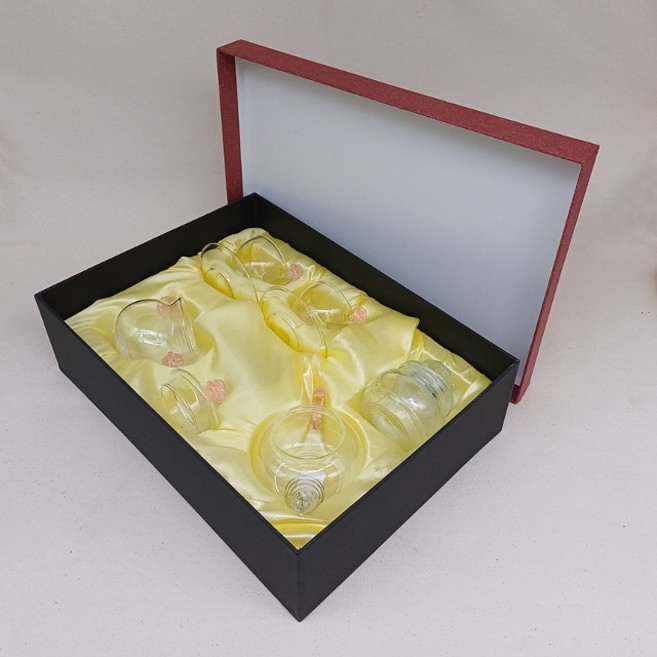 핑크장미 2인 숙우포함 유리 다기세트 다관 150ml hs_250AF 다도세트, 1개