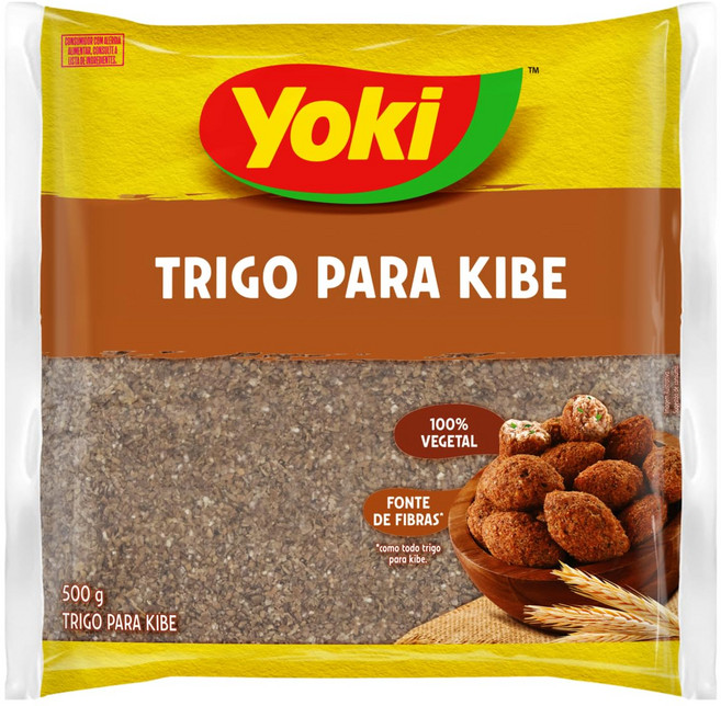 요키 불가르 밀 트리코 파라 키베 500g (모델: 7032) Yoki Bulgur Wheat Trigo Para Kibe 500 Gram (Model: 7032), 1개