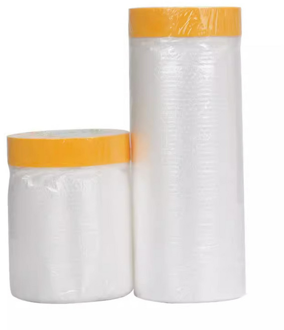 養生膠帶 家具遮蔽防塵膜 噴漆遮蔽 和紙PE膜, 1個, 橘色【弱黏】,寬55cm長20M(超商限20捲)