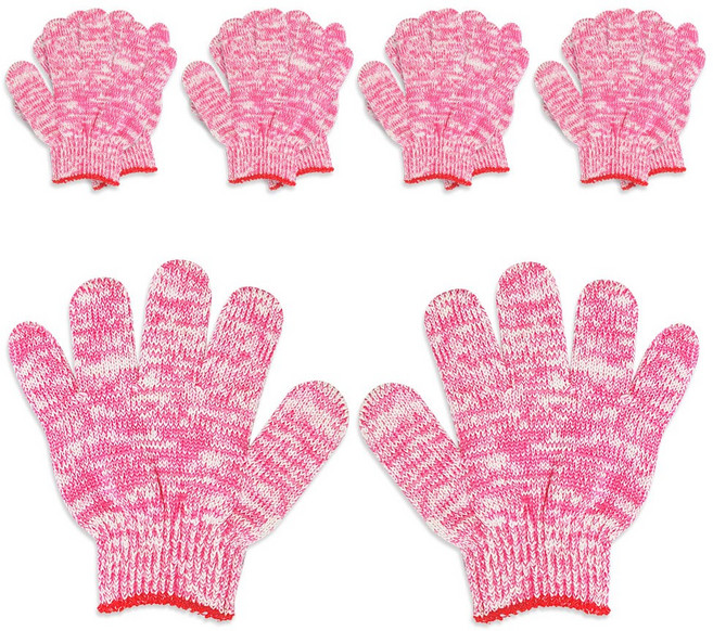 프리플레이 색사 체험 면장갑 5세트, 핑크