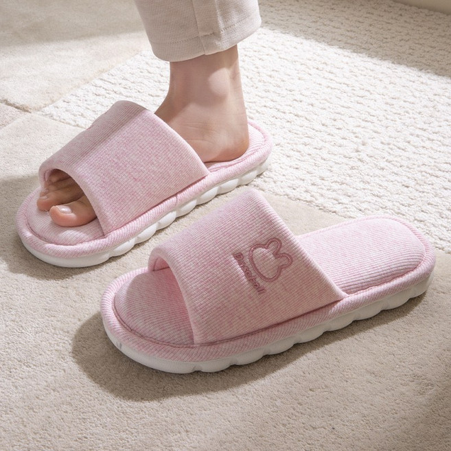 MIR WAY 푹신한 층간소음방지 면실내화 거실화 거실 슬리퍼