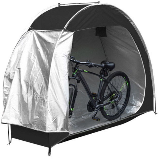 자전거 바이크 보관함 캠핑 다용도 용품보관 휴대용 텐트, 블랙, 1개
