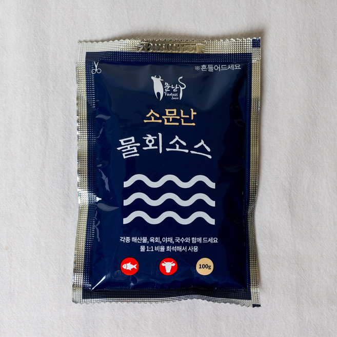 올패드 소문난 물회소스 100g 1bo 물육회 비빔국수양념, 50개