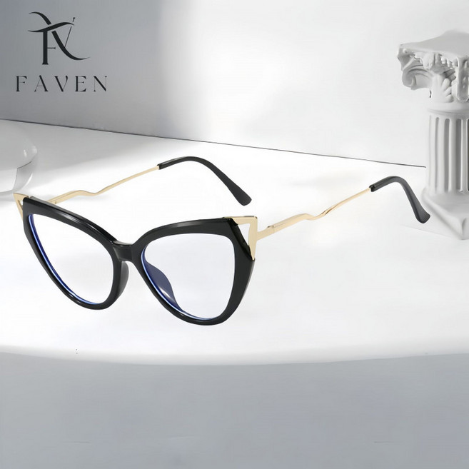 반뿔테안경 반테안경 레트로 여자 안경테 캣츠아이 H