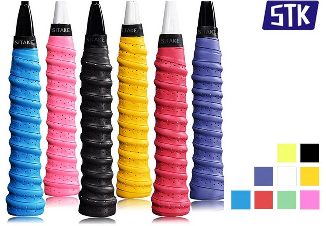 배드민턴 그립 테니스 그립 오버그립 그립테이프, 쿠션그립-옐로우, 1개