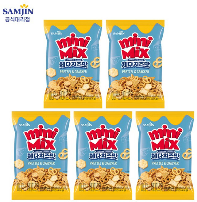 삼진 미니믹스 체다치즈맛, 65g, 5개