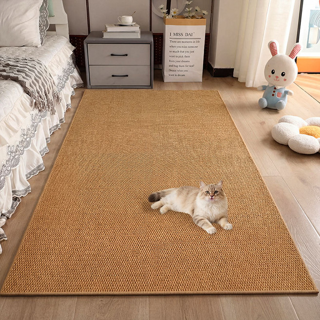 혜신 프리미엄 캣 스크래쳐 카페트 편안한 물세탁 거실 카페트, 1개, 다크브라운