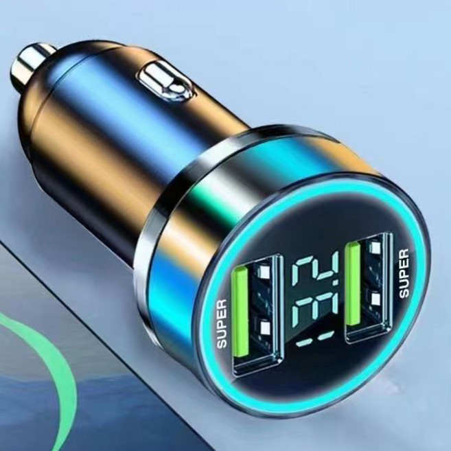 오르고 120w 2포트 초고속 차량용 usb 시거잭 충전기, [옵션2] 듀얼 충전기(블랙)