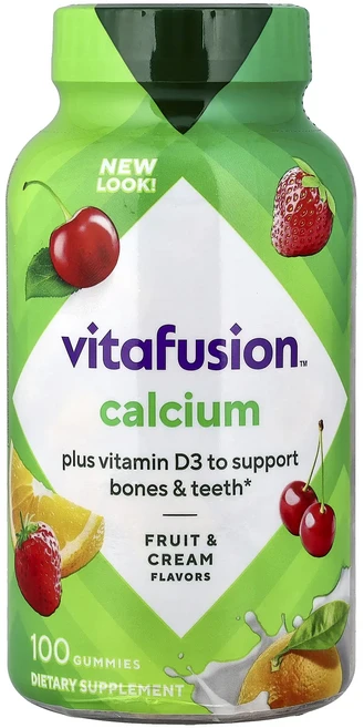 VitaFusion 칼슘 과일 & 크림 구미젤리 100개, VitaFusion칼슘과일크림구미젤리100개 - 쿠팡