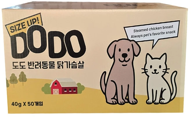 고양이도 강아지도 도도 닭가슴살 40g 50개 2박스, 100개 - 쿠팡