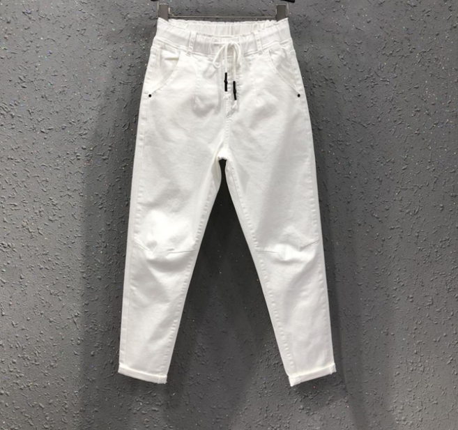 서진맘 여성 편안한 허리밴딩 슬림 배기 팬츠 스판 면바지