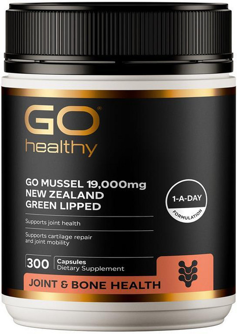 (뉴질랜드직배) 고헬시 고 초록입홍합 그린립드머슬 19g 300캡슐 GO Healthy GO Mussel 19 000mg 300 Vege Capsules, 1개, 300정