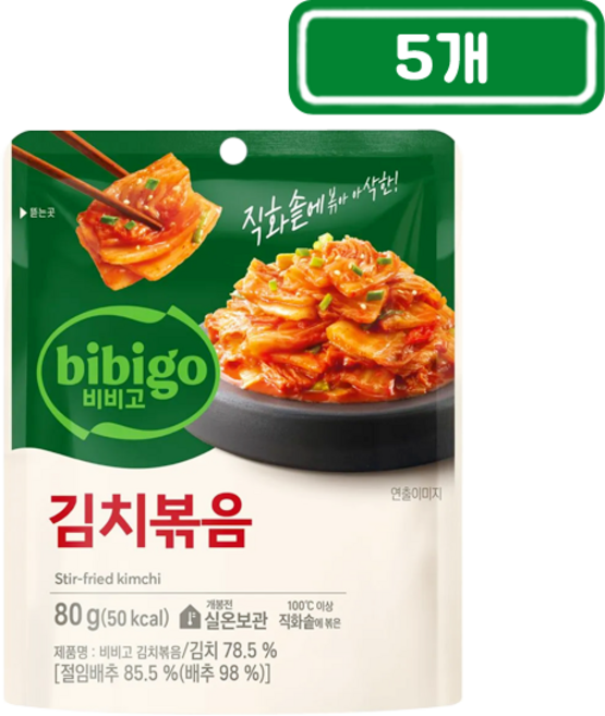 CJ 비비고 김치볶음 80g, 5개