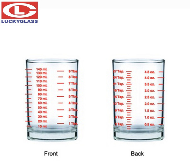 LUCKY 刻度玻璃杯 140ml 量杯 盎司杯 濃縮杯, 1個
