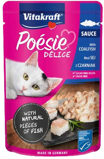 비타크래프트 포에시 델리스 고양이 주식파우치, 명태소스, 85g, 1개