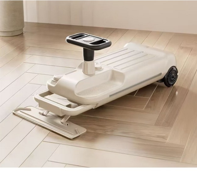 leefy 전기 트위스트 자동차 클린카 물걸레 진공 바닥 청소 카트 청소용품 놀이 무선청소기, Beige, 6V4-390 CleanCar
