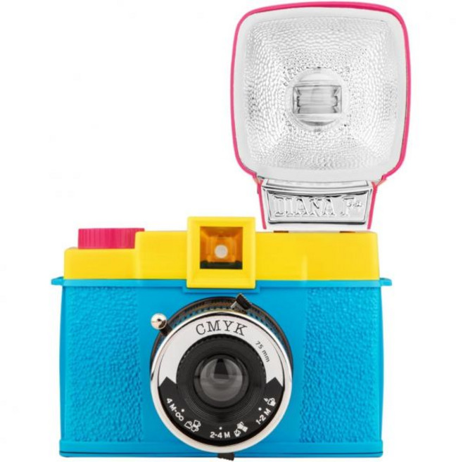 플래시가 장착된 로모그래피 다이애나 F+ 카메라 - CMYK, 로모그래피 로모 다이아나 Diana F+ 카메라 플래시, 1개
