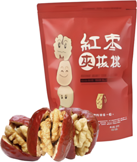 중국 신장 2025년 햇 왕대추호두 대추호두말이 프리미엄 amarelee, 2개, 500g, 1