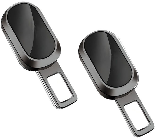 어반카 프리미엄 연장 안전벨트 클립, 라운드블랙, 2개