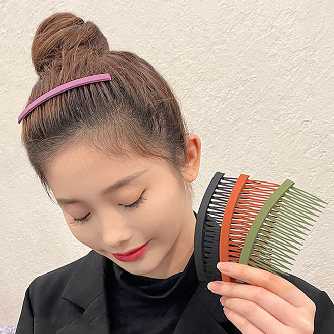 일자 앞머리 빗핀 머리핀 헤어빗핀 올림머리 빗삔 빗살 여성 무광 빗헤어핀