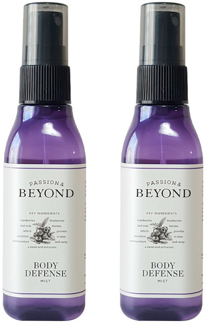 비욘드 바디 디펜스 미스트 100ml 1+1 (선물포장무료) 향수 같이 고급스러운 향취 후레쉬 베리 무스크 향, 2개