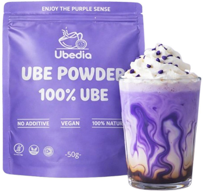 우베디아 필리핀산 프리미엄 100% 우베 파우더, 1개, 1개입, 50g
