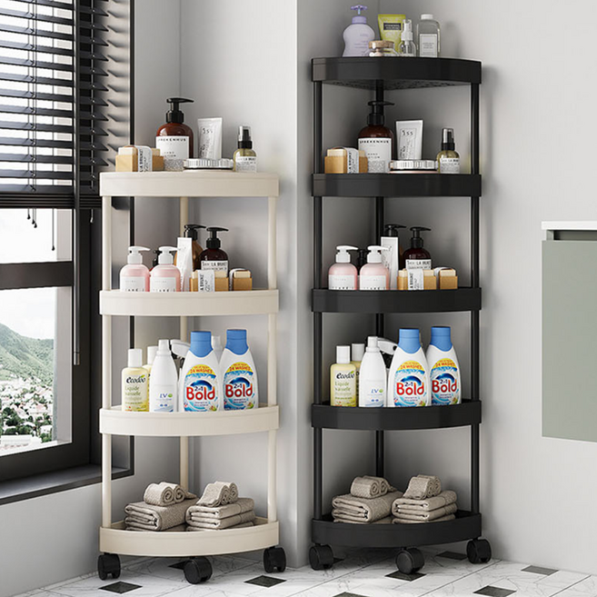 코너 화장실 수납 욕실코너선반 욕실장 욕실수납장 욕실정리함, 블랙, 1개