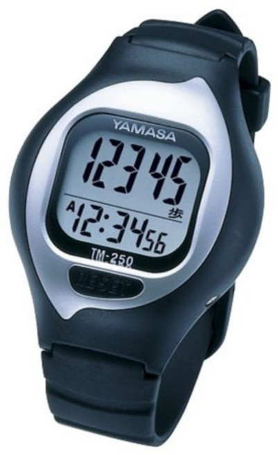 야마사 만보기 시계 TM-250 2컬러, 블랙, 1개