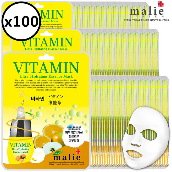 마리에 에센스 마스크팩 비타민 100매 시트마스크팩, 100개입, 1개