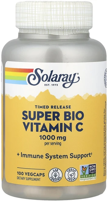 쏠라레이 Super Bio 비타민C 서방형 베지캡슐 100정, 5개 - 쿠팡