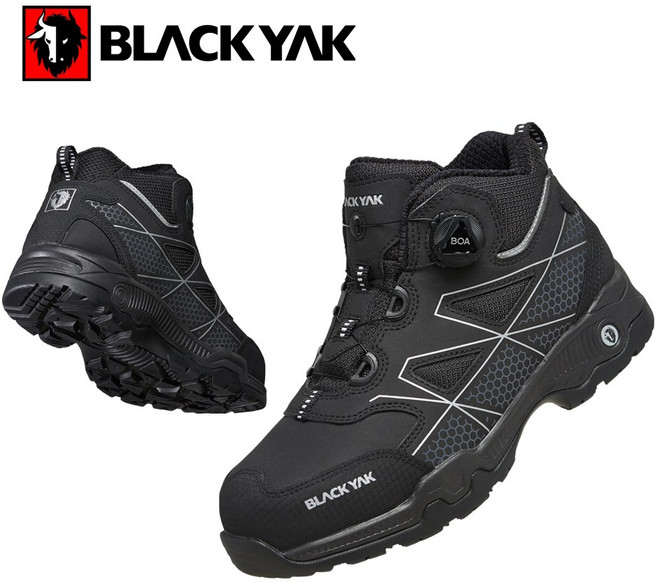 블랙야크 YAK-500D 6인치 고급 발편한 볼넓은 경량 남자 여자 다이얼 kcs인증안전화 [물티슈 100매 증정]
